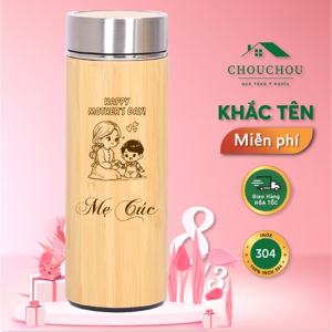 Bình giữ nhiệt vỏ tre 500ml