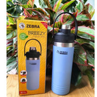 Bình giữ nhiệt Zebra inox 700ml 912815 Thái Lan dòng bình Breezy Vacuum Bottle có vòi uống và tay xách