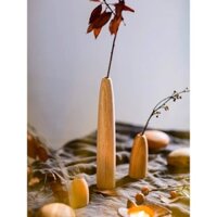 bình gỗ cắm hoa mini để bàn/bình trang trí cắm hoa khô