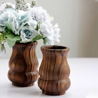 Bình gỗ phong cách retro sáng tạo thủ công trang trí nhà đơn giản hiện đại Bình hoa R642