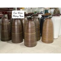 Bình gốm cắm hoa dạng chuông lọ gốm Bát Tràng cắm hoa trang trí, cỏ lau, cành cây khô, cắm cành cao