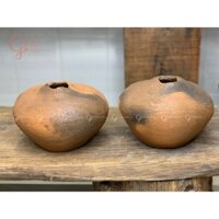 Bình gốm chăm ninh thuận gốm bàu trúc bình gốm wabi sabi, rustic 17