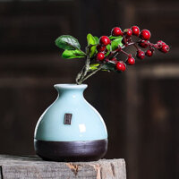 Bình gốm giả cổ Longquan Celadon, trang trí hoa đơn giản cho phòng khách, bình hoa trang trí nội thất UXNW