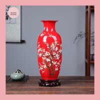 Bình gốm hoa đào cao cấp cao 36cm (Hàng nhập khẩu)