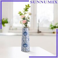 Bình gốm hoa xanh trắng Bình cắm hoa Bình sứ nhỏ cho gia đình Mantel Văn phòng Phòng khách Kệ sách