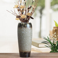 Bình gốm sứ, cắm hoa, bình thủy canh hiện đại đơn giản, hoa tươi cho phòng khách, hoa khô, tre may mắn, bình dài ống, bình cáo chín đuôi JJJ9 NJTD