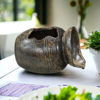 Bình gốm thác nước trang trí tiểu cảnh gốm sứ Bát Tràng, lọ bể cá, bình cắm hoa, trồng cây