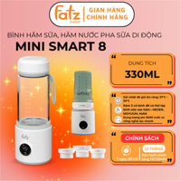 Bình hâm nước pha sữa di động Mini Smart 8, hâm sữa vừa hâm nước pha sữa dùng pin giữ ấm 37 - 50 độ