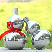 Bình hồ lô 3 Lít đựng nước, bình dạng hồ lô Inox 304 cao cấp, hàng có bao đựng như hình