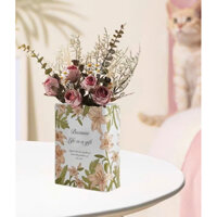 Bình hoa bách hợp dáng quyển sách Dona Home Decor