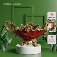 Bình hoa bát thuyền composite mã bh67, lọ cắm hoa cao cấp