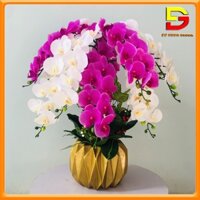 Bình Hoa Chậu Hoa Lan Hồ Điệp Giả Cao Cấp Decor Trang Trí Nhà Cửa Nhà hàng Khách Sạn DG-207