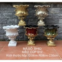 bình hoa composite (BH60) (Cup S12), lọ hoa , lọ cắm hoa giá rẻ kich thuoc 28*28*35