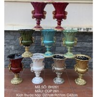 Bình hoa composite Cúp S19 giá rẻ,lọ cắm hoa giả, lọ cắm hoa tươi, lọ hoa decor đẹp bao bể vỡ