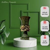 Bình hoa composite vuông mã bh11, lọ cắm hoa, lọ hoa, bình cắm hoa giả, bình trang trí