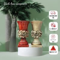 Bình hoa composite vuông mã bh11, lọ cắm hoa, lọ hoa, bình cắm hoa giả, bình trang trí