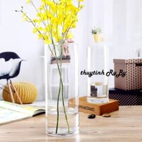 Bình hoa D10XH30Cm, Lọ cắm hoa thủy tinh trụ tròn trụ vuông hình ống