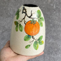 Bình hoa dạng chuông mini gốm sứ Bát Tràng H15cm, H17cm