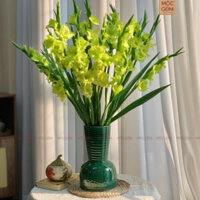 Bình hoa dáng lục bình cao 30cm cắm hoa ly, hoa kèn, hoa dơn, tuyết mai, hoa đào - Gốm sứ Bát Tràng