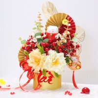 BÌNH HOA ĐÀO ĐÔNG HANDMADE_TRANG TRÍ TẾT (A10)