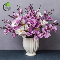 Bình Hoa Để Bàn, Lọ Hoa Diên Vĩ Giả Cắm Sẵn Đa Dạng Màu Sắc Bình Sứ Hoặc Thủy Tinh Dùng Để Bàn, Trang Trí Nhà Cửa