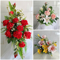 Bình Hoa Giả Để Bàn Thờ- Trang Trí Bàn Thờ Gia Tiên, Bàn Thờ Công Giáo ,Thiên Chúa ,Phật Giáo -Hoa Cao Cấp -Nhiều Mẫu