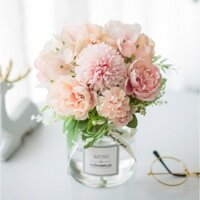 Bình hoa giả để bàn trang trí - Chậu hoa giả - Lọ hoa giả decor trang trí nhà cửa