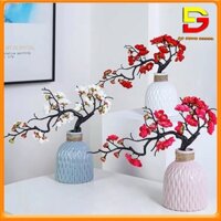 Bình Hoa Giả Trang Trí Bình Đào Thế Bonsai Sang Trọng Decor Kệ Tủ Phòng Trưng Bày DG-205