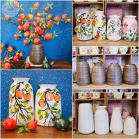 Bình hoa gốm Bát Tràng cắm đẹp tất cả loại hoa-bình gốm cắm hoa kẽm nhung, bình chuông gốm