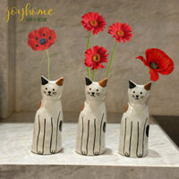 Bình hoa gốm hình mèo duyên dáng, cắm hoa, decor… Làm Quà tặng cho bạn bè, người thân