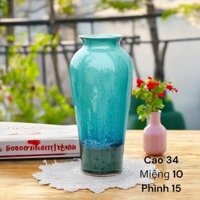 Bình Hoa Gốm Sứ Bát Tràng Dáng Đùi Dế, Lọ Hoa Chất Liệu Men Cao Cấp, Đa Dạng Màu Sắc