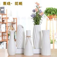Bình hoa gốm sứ bầu trời sao hiện đại tối giản trang trí phòng khách sứ trắng phong cách tươi mới cắm hoa khô bình hoa gốm sáng tạo