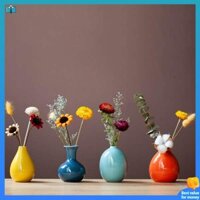 bình hoa gốm sứ bình hoa decor Đồ trang trí bình hoa mini gốm sứ cao cấp, bàn ăn phòng khách, hoa tulip, hoa khô, bình hoa, trang trí nhẹ nhàng.