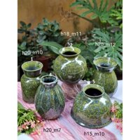 Bình hoa gốm sứ men xanh ngọc đốm cỡ nhỡ nhiều mẫu lọ hoa decor trang trí, cắm hoa ngày tết - Gốm Sứ Bát Tràng