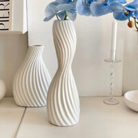 Bình hoa gốm sứ thiên nga trắng cao cấp / White-swan Vase