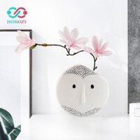 Bình hoa hình mặt người trồng gốm sứ Bộ sưu tập thanh lịch Sắp xếp hoa hiện đại Chậu hoa cho phòng khách gia đình