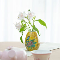Bình hoa Kutani Yoshidaya D8.8cm * H10.7cm K7-1201 - Kutani-yaki