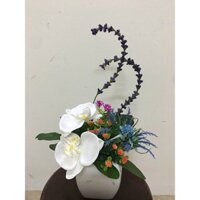 Bình hoa Lan lụa để bàn