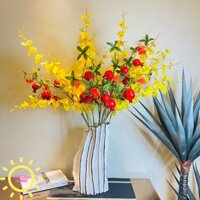 Bình hoa lan vũ nữ cắm sẵn cao cấp phối quả lựu