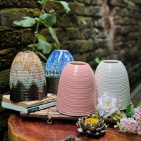 Bình hoa, lọ hoa dáng chuông nhỏ xinh, bình hoa Bát Tràng cao cấp trang trí phòng đẹp