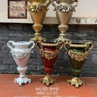 Bình hoa lư s2  composite mã bh13, lọ cắm hoa cao cấp, lọ cắm hoa giả, bình hoa trang trí