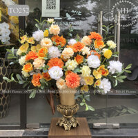 Bình hoa lụa trang trí TO252