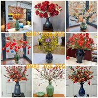 Bình Hoa Men Hoả Biến Kính - Gốm Sứ Bát Tràng - Lọ Hoa - Decor - Trang Trí