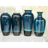 Bình hoa men hoả biến xanh ngọc gốm sứ Bát Tràng