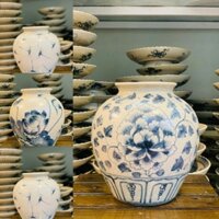 Bình hoa men rạn cổ điển trang trí đẹp phòng khách nội thất - Gốm Sứ Bát Tràng, quà tặng gốm sứ