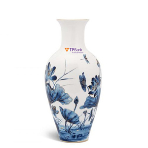 Bình hoa Minh Long 45 cm – Sen Vàng