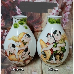 Bình hoa Minh Long Ngũ Phúc - 29cm