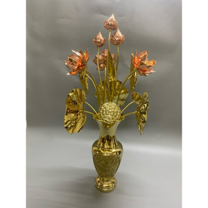 Bình hoa Minh Long Sen Vàng – 30cm