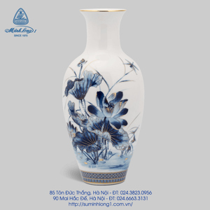 Bình hoa Minh Long Sen Vàng – 30cm