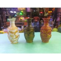 Bình hoa mini cao 10cm x 4cm , hoa văn 3d